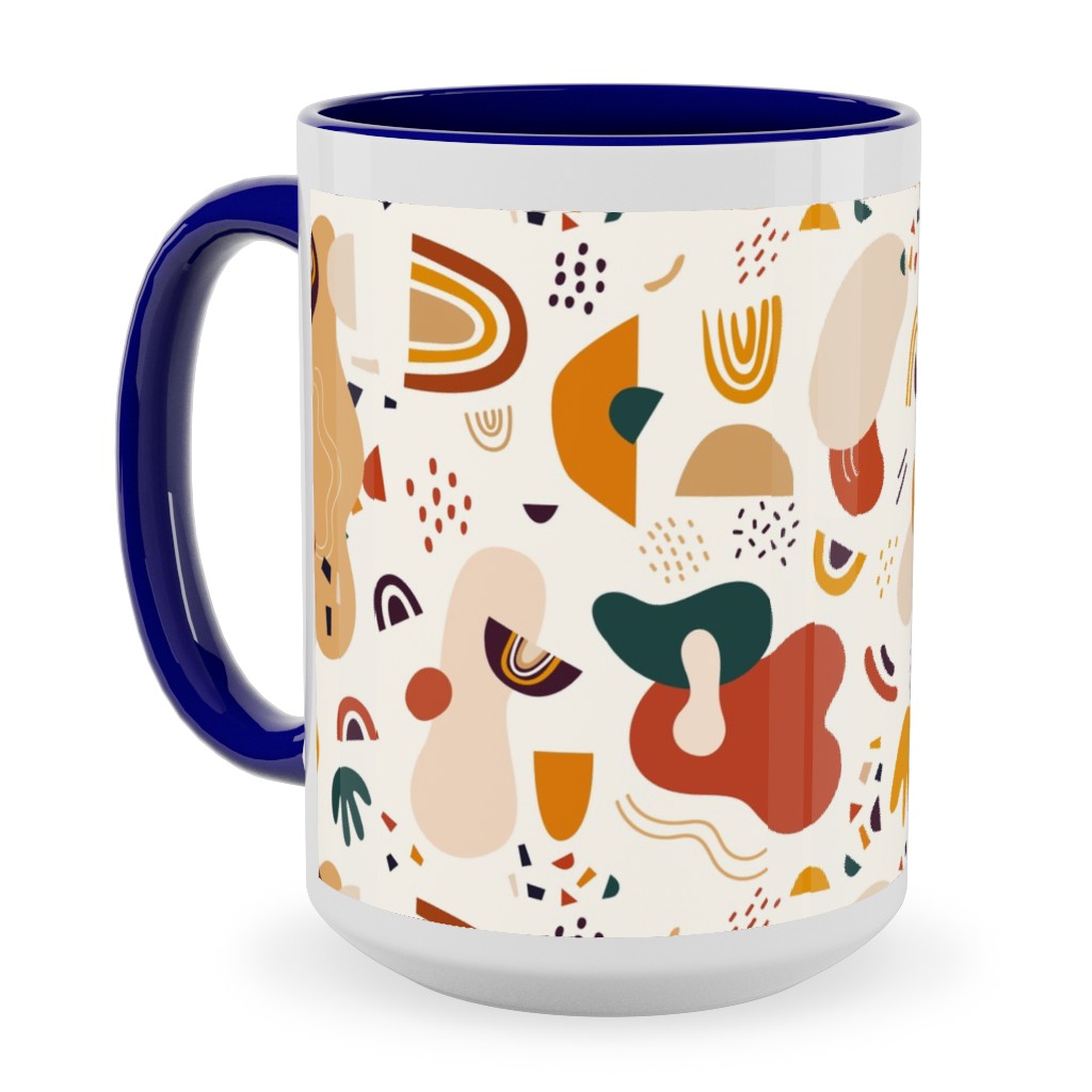 Abstract Seamless Pattern - Multi Ceramic Mug, Blue, , 15oz, Multicolor