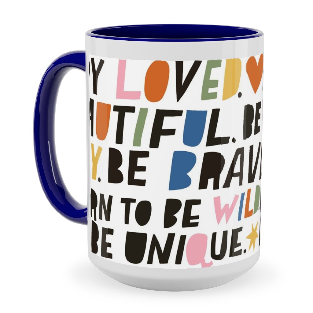 Sweet Words - Multi Ceramic Mug, Blue, , 15oz, Multicolor