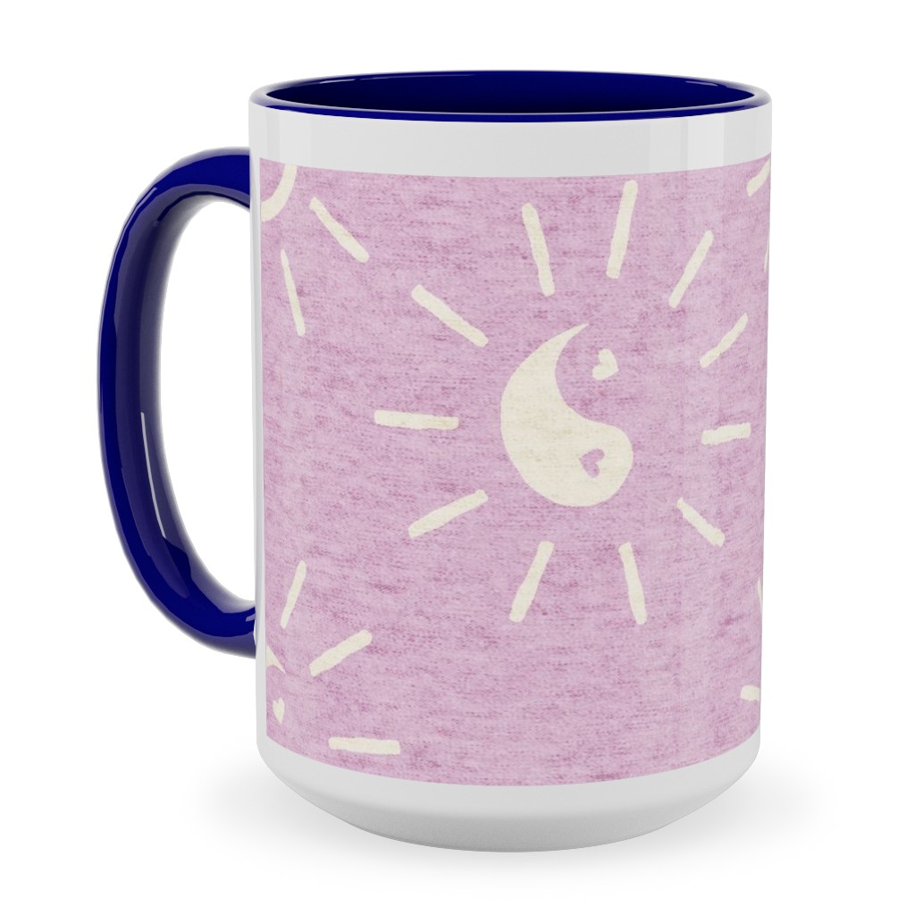 Cool Vibes Ceramic Mug, Blue,  , 15oz, Pink