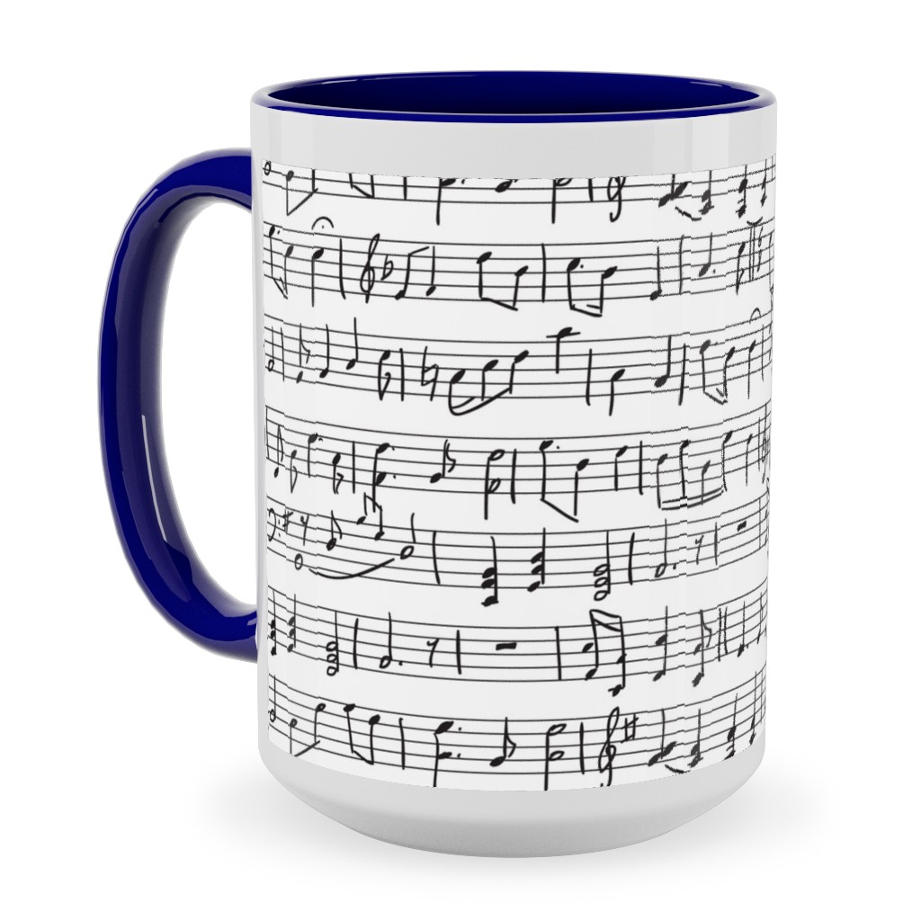 Music - Favorite Subject Ceramic Mug, Blue,  , 15oz, Black