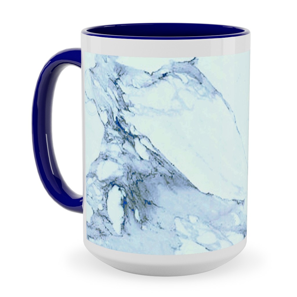 Blue Photo Mugs Marble  Blue Ceramic Mug Blue 15oz Blue True Blue