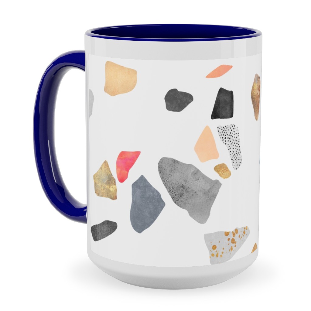 Terrazzo Treasure - Multi Ceramic Mug, Blue, , 15oz, Multicolor