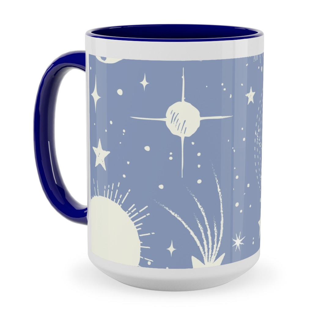 Solar System Ceramic Mug, Blue, , 15oz, Blue, Ocean Mist