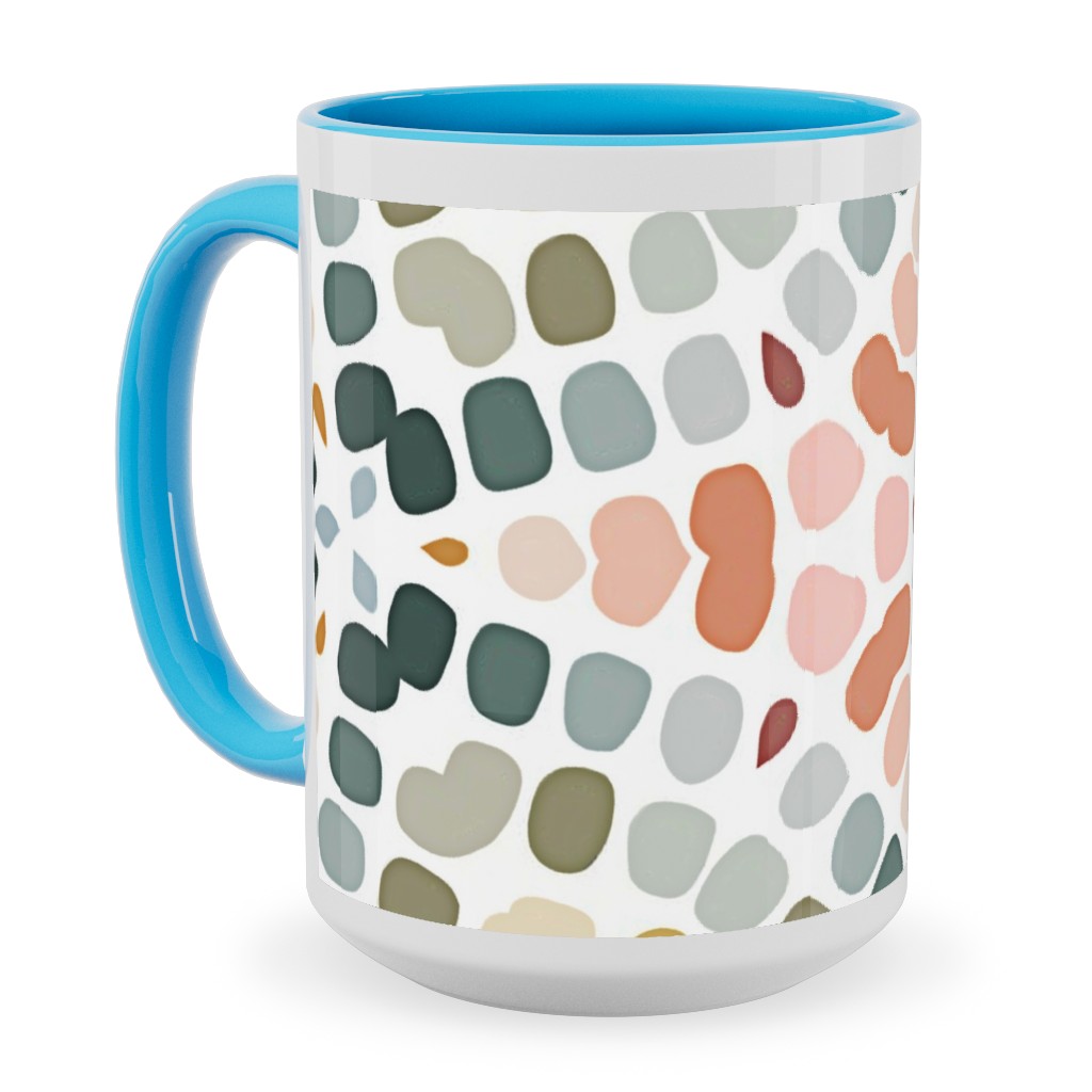 Abstract Mosaic - Multi Ceramic Mug, Light Blue, , 15oz, Multicolor