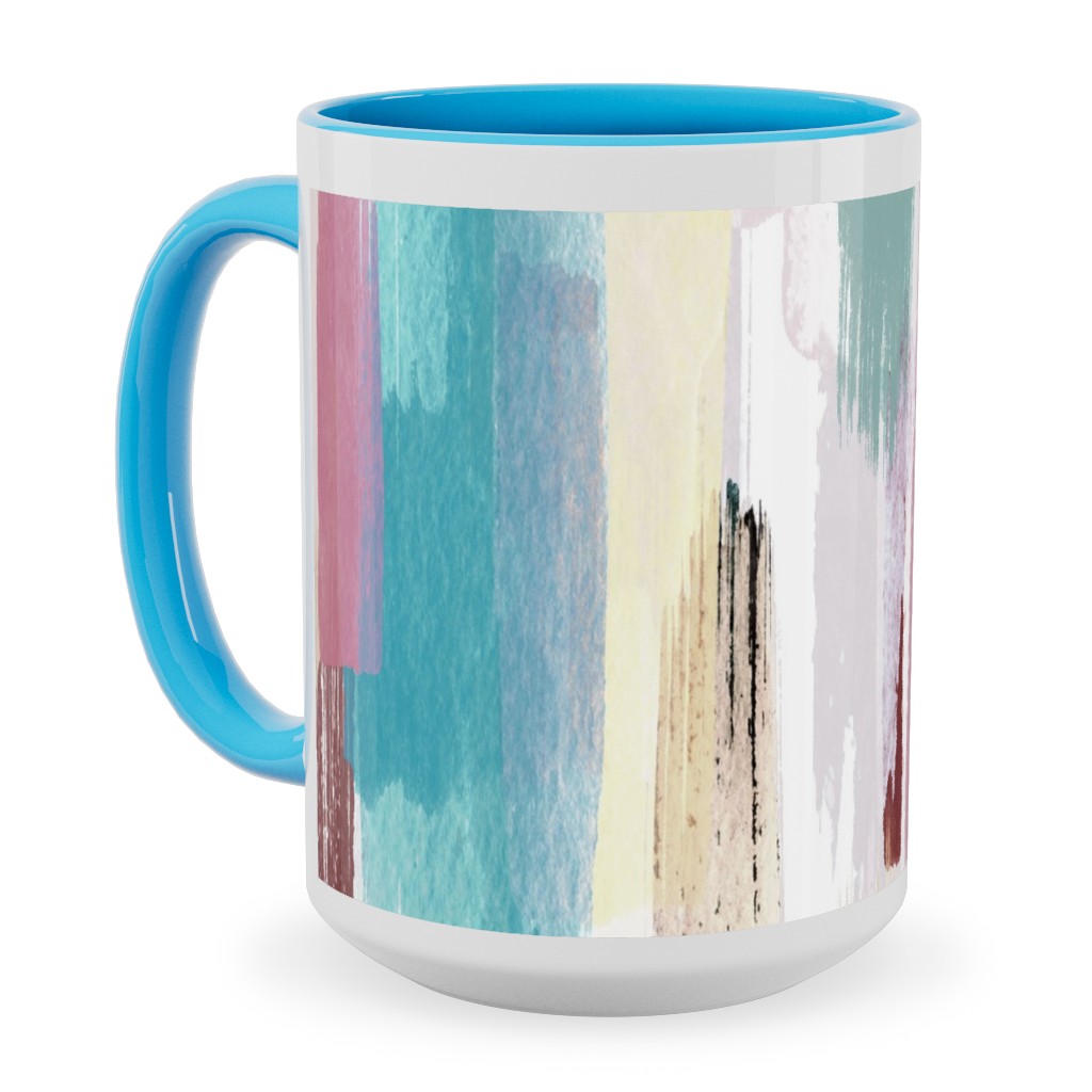 Color Memories - Multi Pastel Ceramic Mug, Light Blue, , 15oz, Multicolor