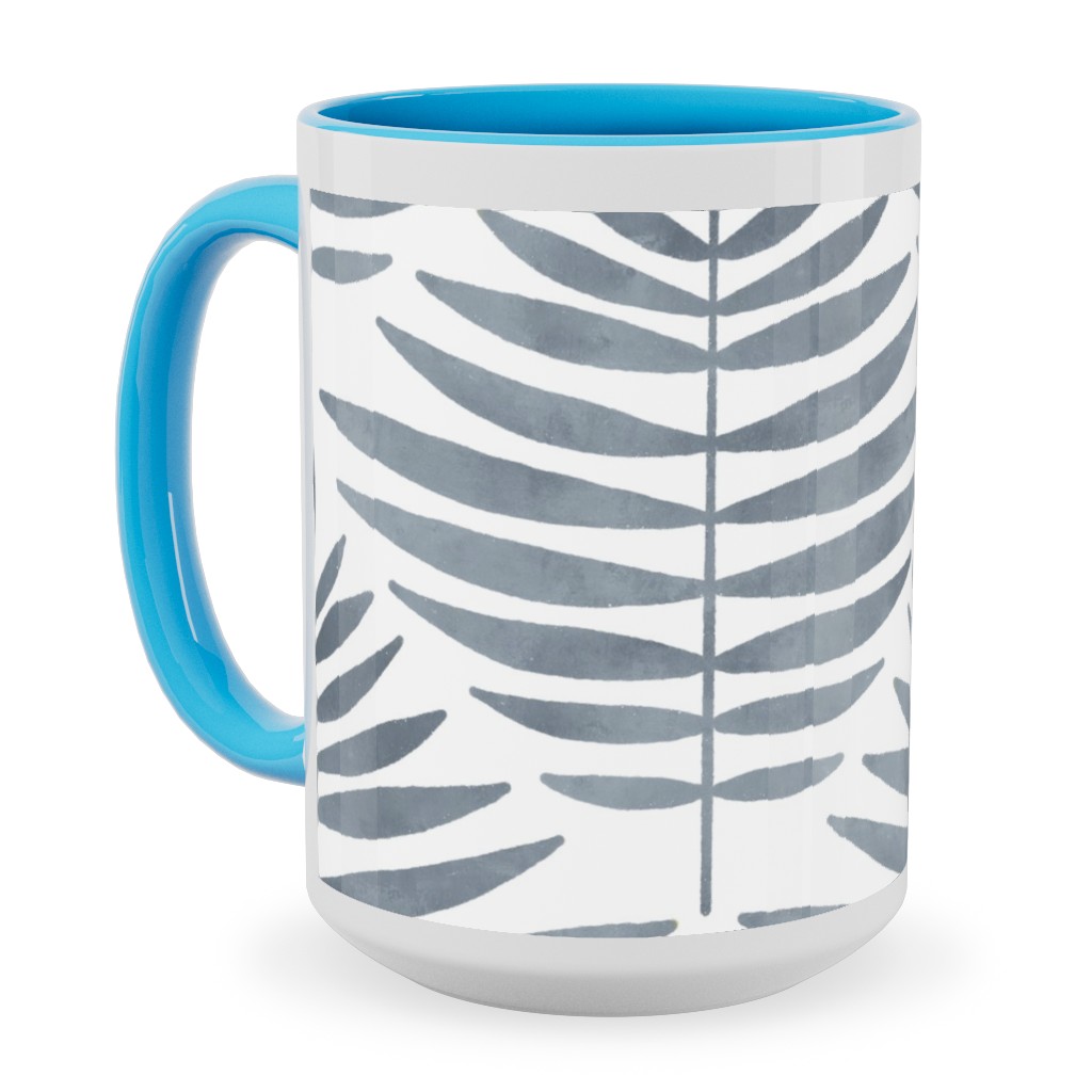 Largo - Gray Ceramic Mug, Light Blue, , 15oz, Gray, Gray