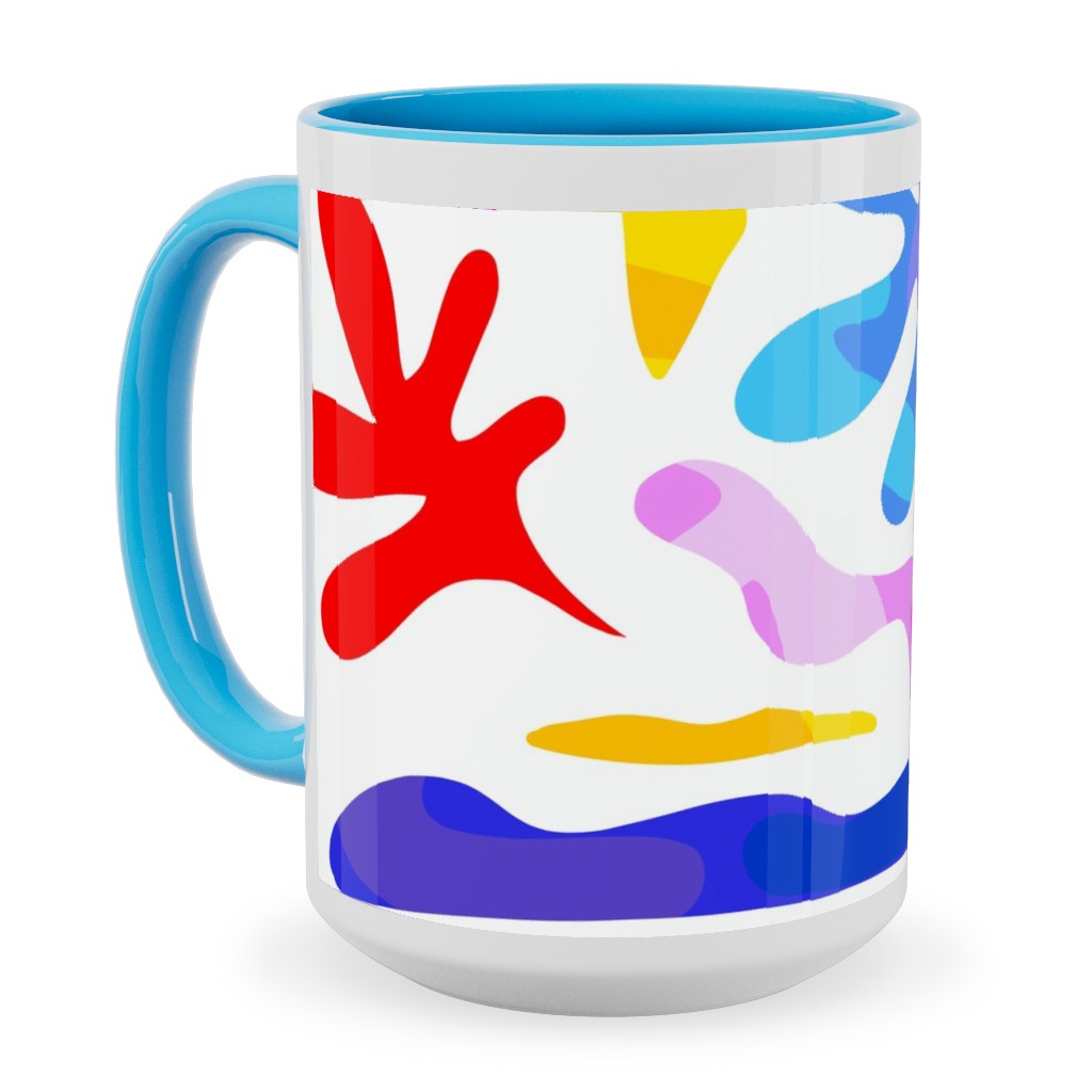 Summer Nature Love Matisse Style - Multi Ceramic Mug, Light Blue, , 15oz, Multicolor