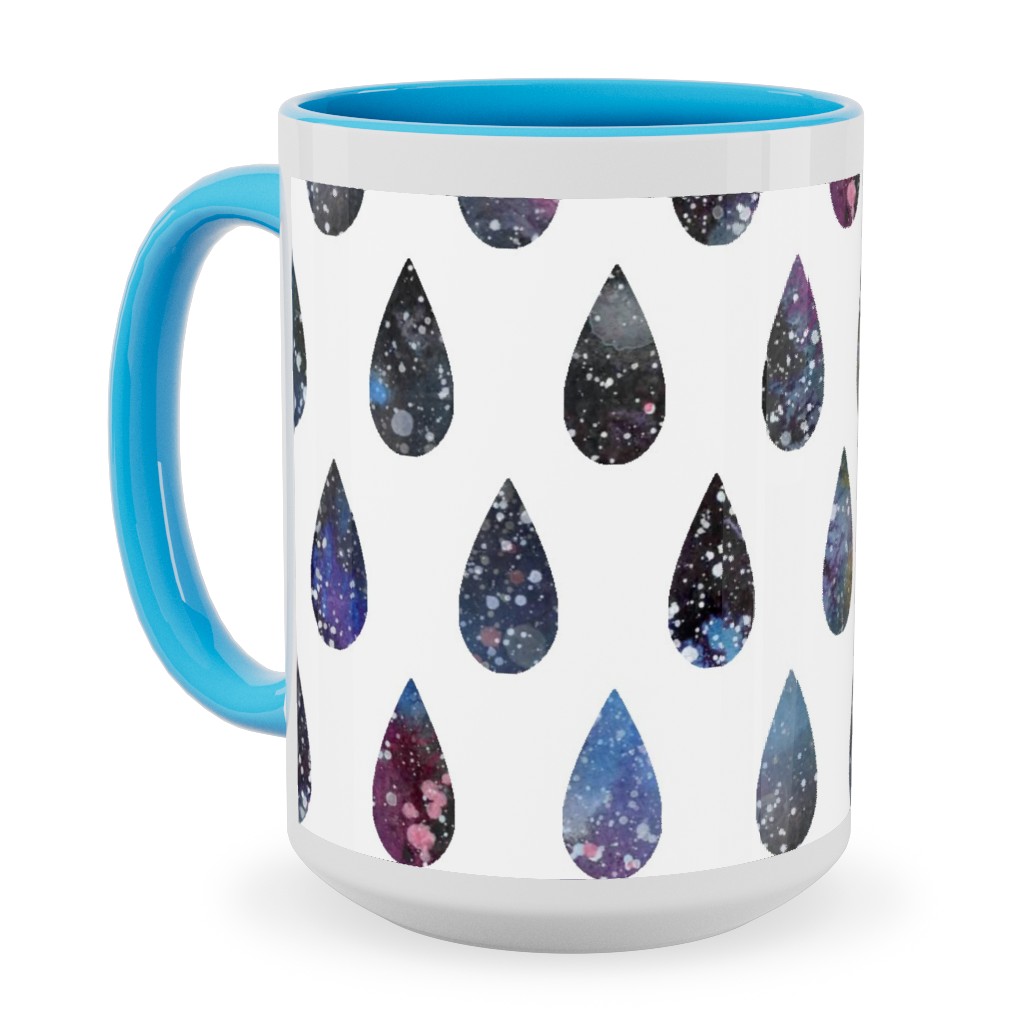Drops Ceramic Mug, Light Blue,  , 15oz, Multicolor
