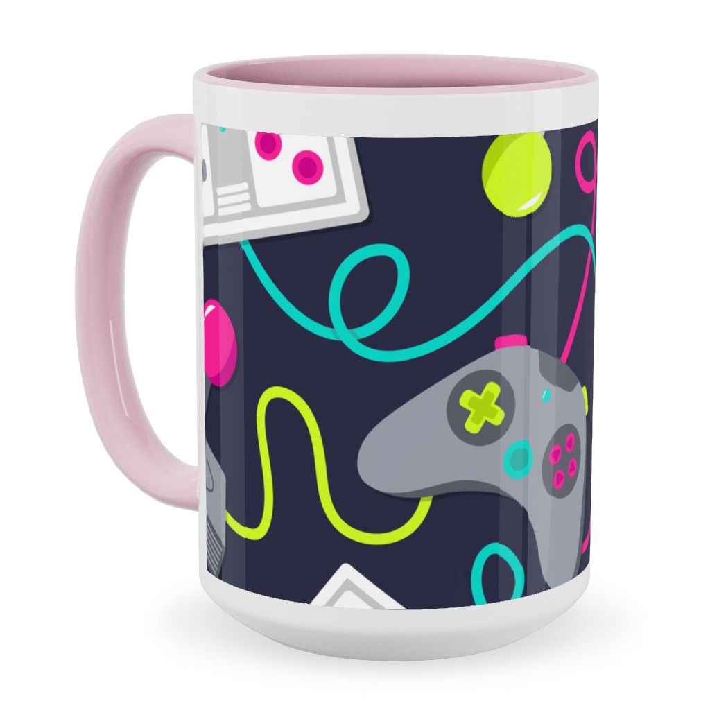 Video Game Gear - Multicolor Ceramic Mug, Pink,  , 15oz, Multicolor