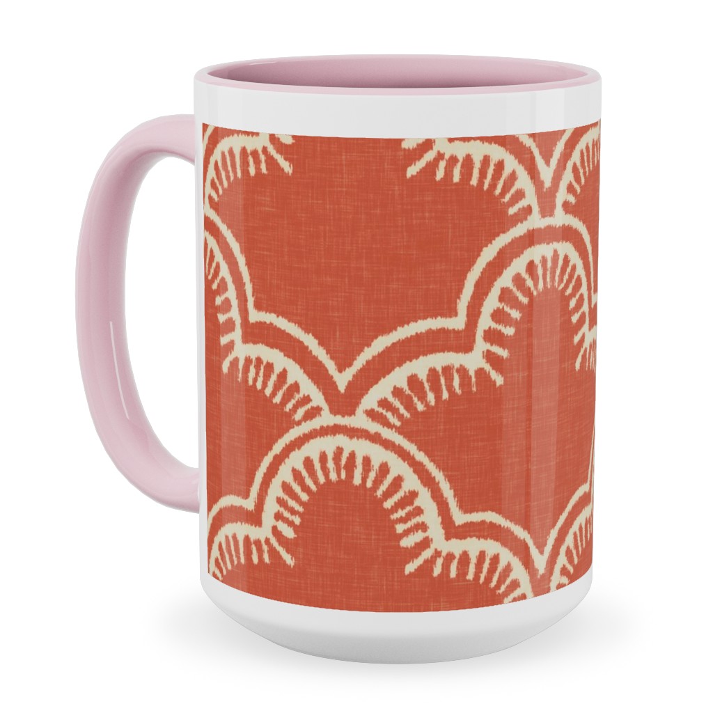 Tangier Ceramic Mug, Pink, , 15oz, Orange, Fawn
