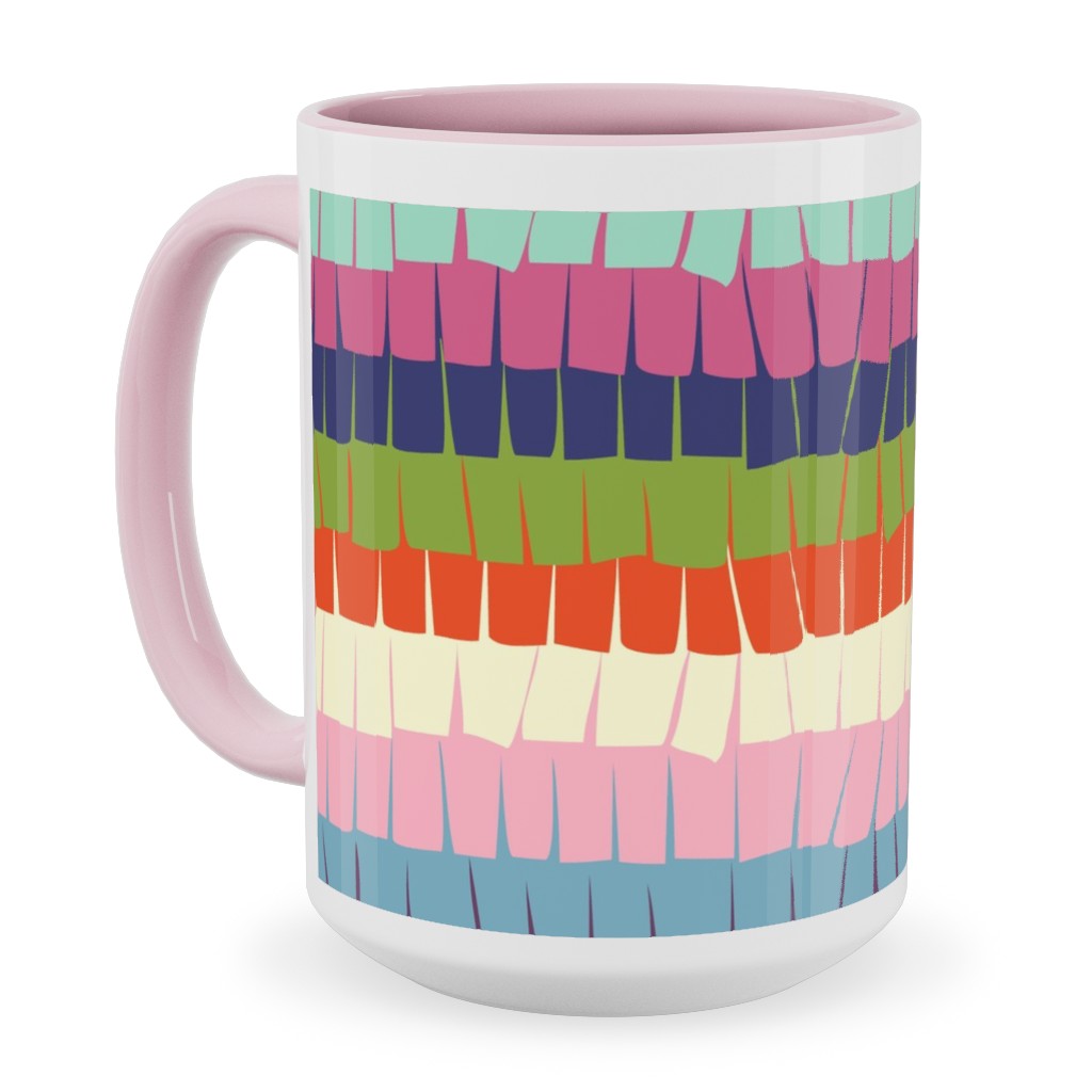 Piata Fiesta Party Ceramic Mug, Pink, , 15oz, Multicolor
