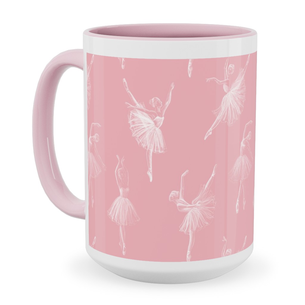 Ballerinas Ceramic Mug, Pink,  , 15oz, Pink