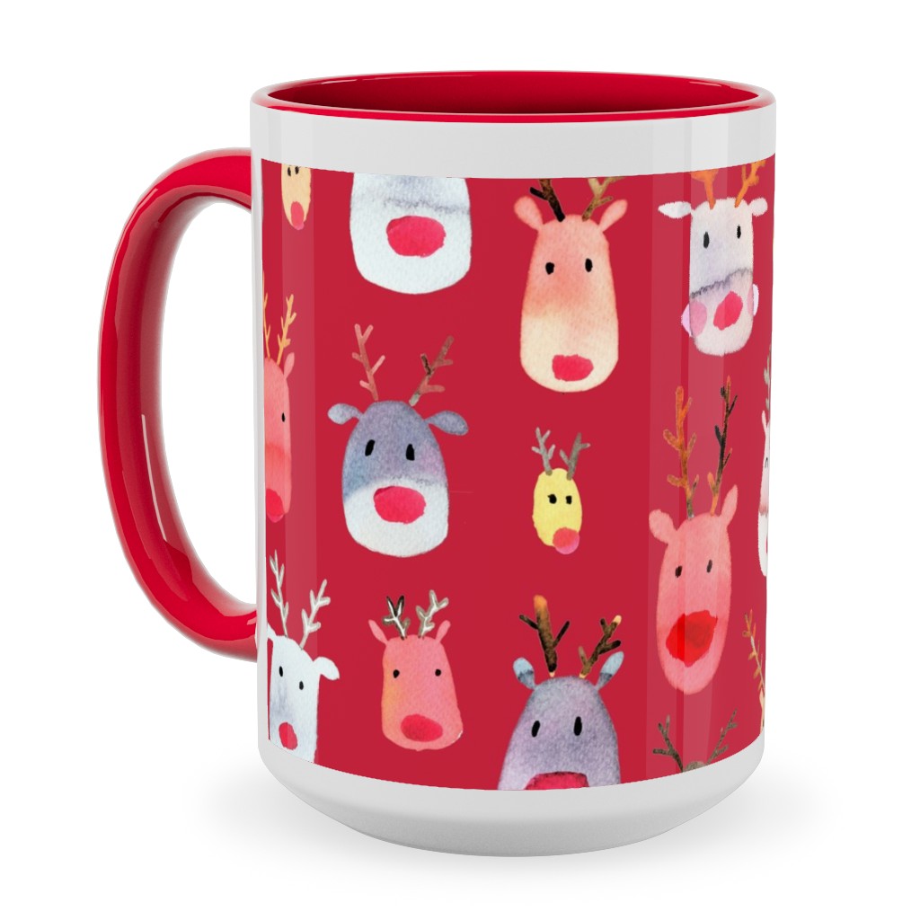 Red Reindeer Mugs