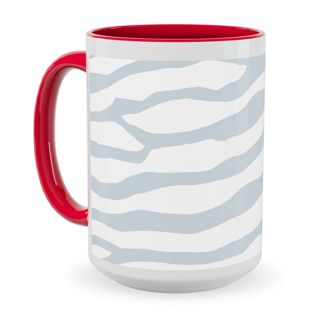 Brackenbury Beach Custom - Blue Ceramic Mug, Red, , 15oz, Gray, Gray