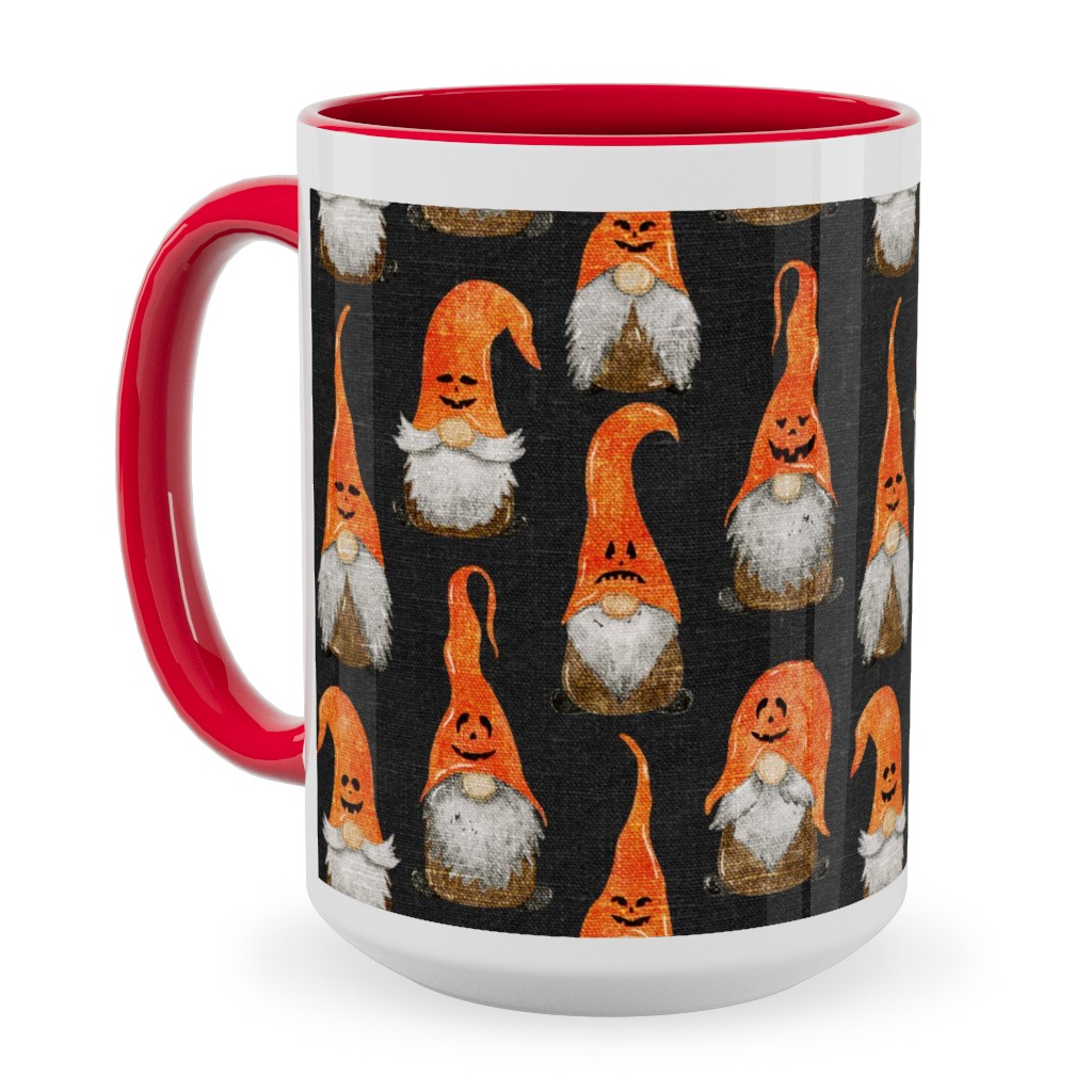 My Gnomes Ceramic Mug, Red, , 15oz, Orange, Charcoal