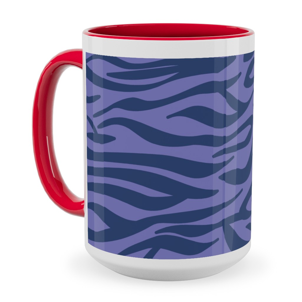 Zebra Animal Print - Purple Ceramic Mug, Red, , 15oz, Purple, Purple