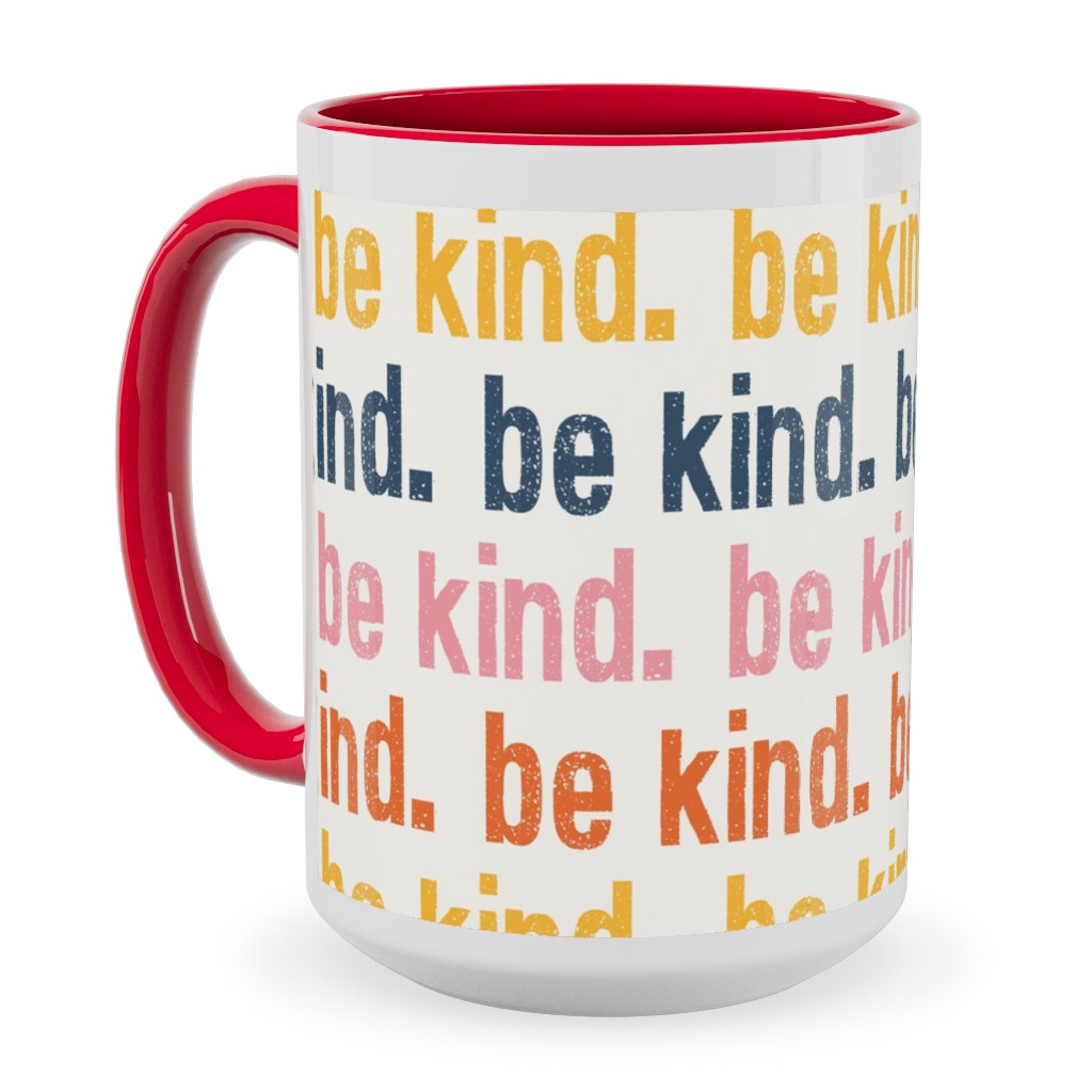 Be Kind - Multi Ceramic Mug, Red, , 15oz, Multicolor