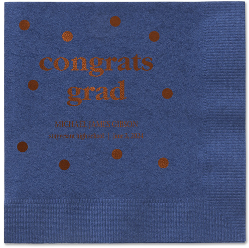 Speckled Blots Napkin, Brown, Navy, mocha-matte