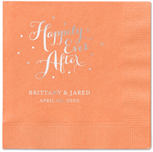 Divine Forever Napkins, Grey, Coral