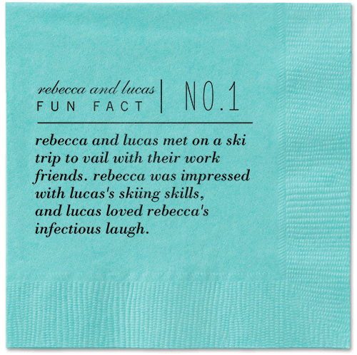 Fascinating Story Napkins, Black, Aqua, Black