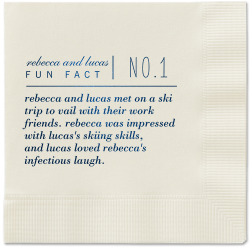 Fascinating Story Napkins, Blue, Ecru, Midnight