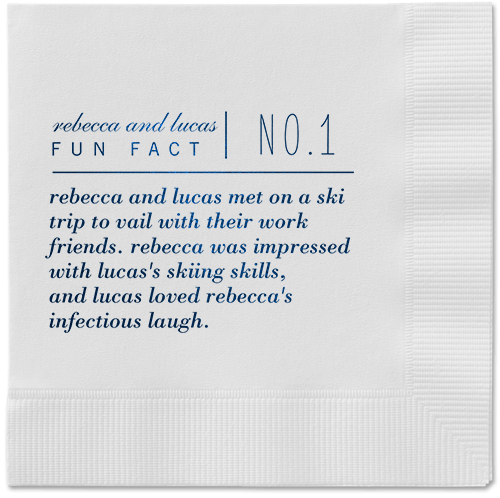 Fascinating Story Napkins, Blue, White, Midnight