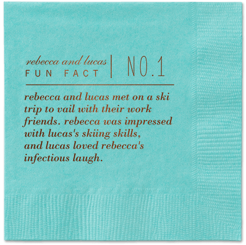 Fascinating Story Napkins, Brown, Aqua, Mocha