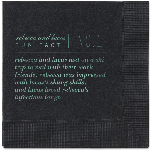 Fascinating Story Napkins, Green, Black, Sage