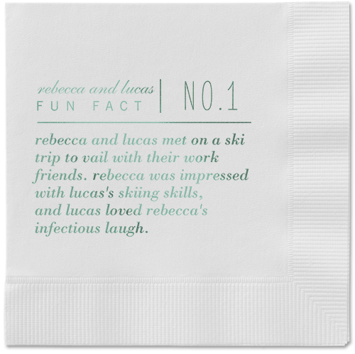 Fascinating Story Napkins, Green, White, Sage