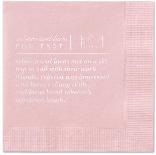Fascinating Story Napkins, White, Blush