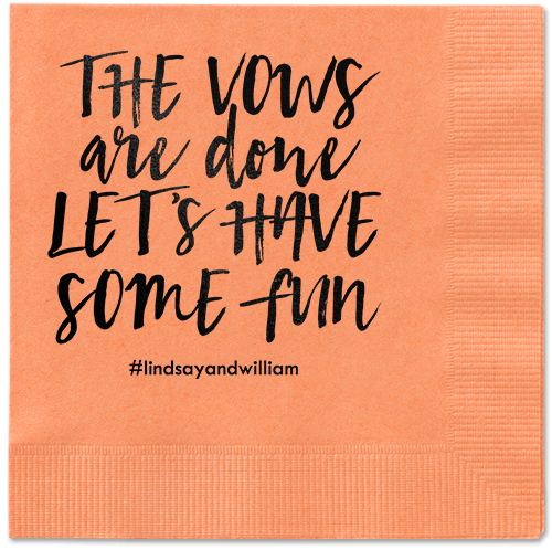 Fun Factor Napkins, Black, Coral, Black