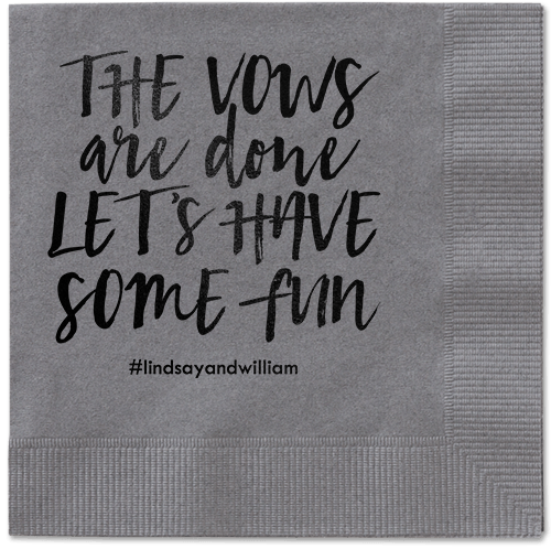 Fun Factor Napkins, Black, Pewter