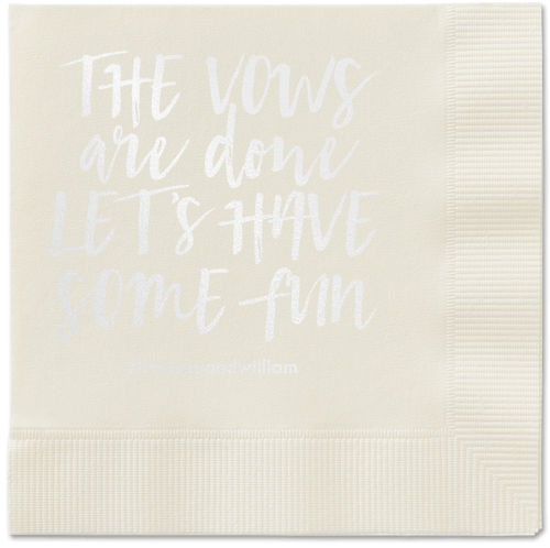 Fun Factor Napkins, White, Ecru, White