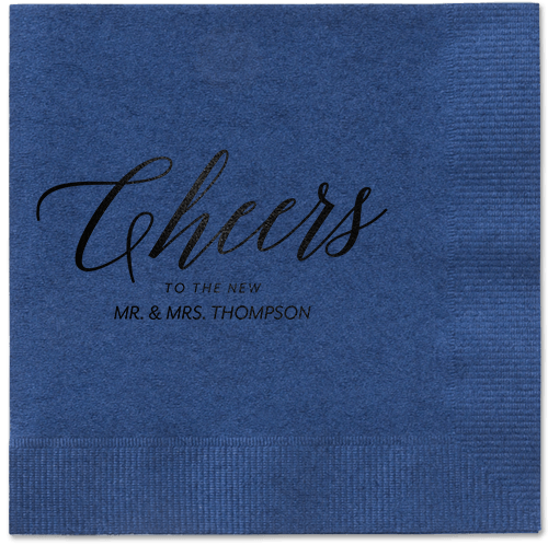 Hearty Clink Napkins, Black, Navy, Black