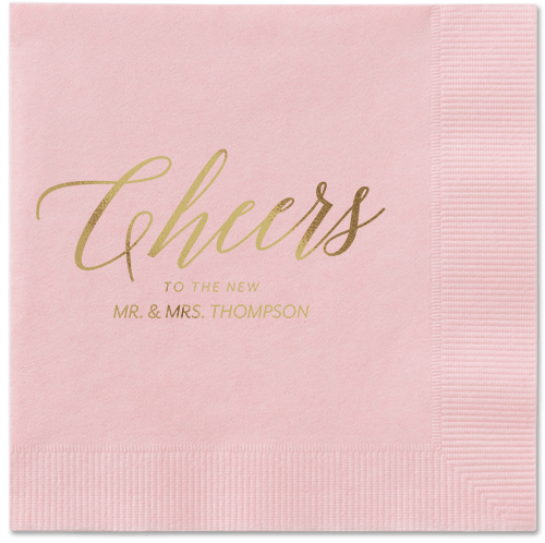 Hearty Clink Napkins, Yellow, Blush, Gold