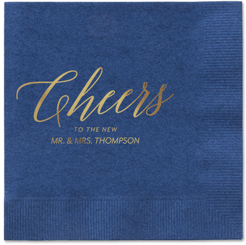 Hearty Clink Napkins, Yellow, Navy, Gold