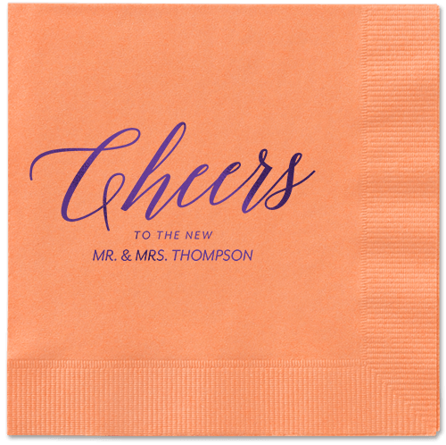 Hearty Clink Napkins, Purple, Coral, Purple