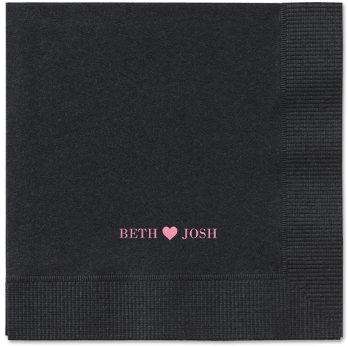 Inseparable Love Napkins, Pink, Black, Blush