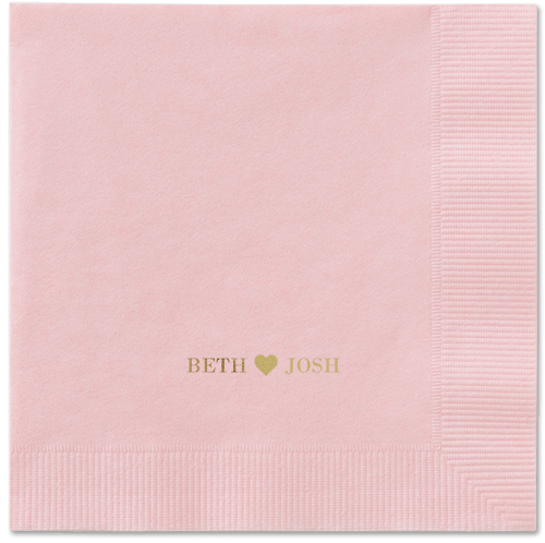 Inseparable Love Napkins, Yellow, Blush, Gold