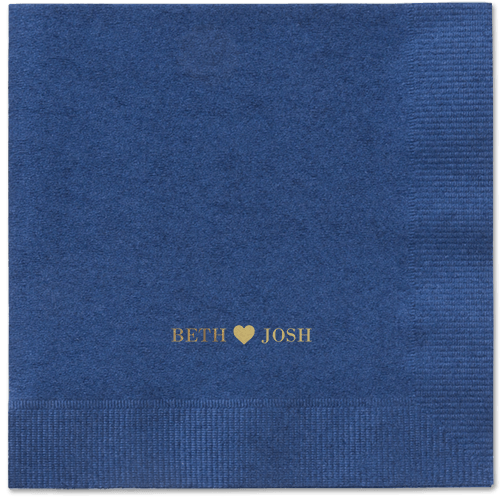 Inseparable Love Napkins, Yellow, Navy