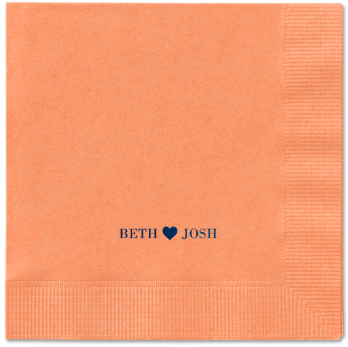Inseparable Love Napkins, Blue, Coral, Midnight