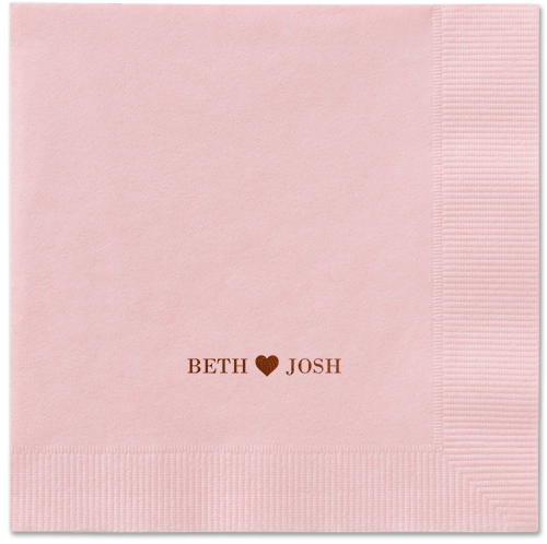 Inseparable Love Napkins, Brown, Blush, Mocha