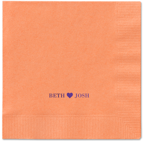 Inseparable Love Napkins, Purple, Coral, Purple