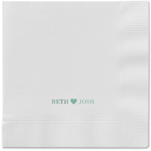 Inseparable Love Napkins, Green, White, Sage