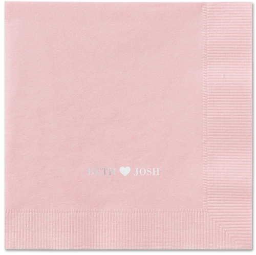 Inseparable Love Napkins, Grey, Blush, Silver