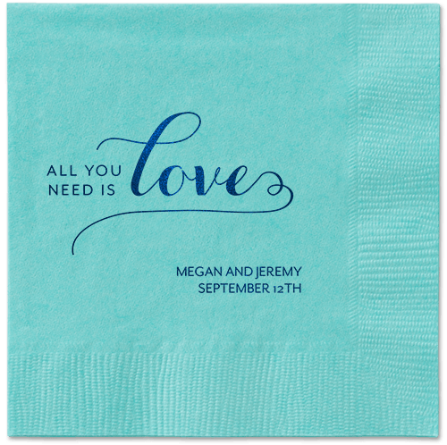 Lovely Feeling Napkins, Blue, Aqua