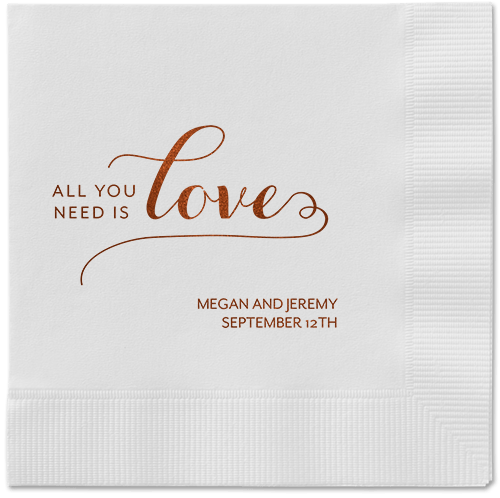 Lovely Feeling Napkins, Brown, White, Mocha