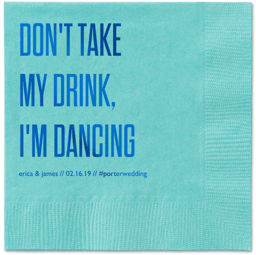 Pouring Love Napkins, Blue, Aqua, Royal