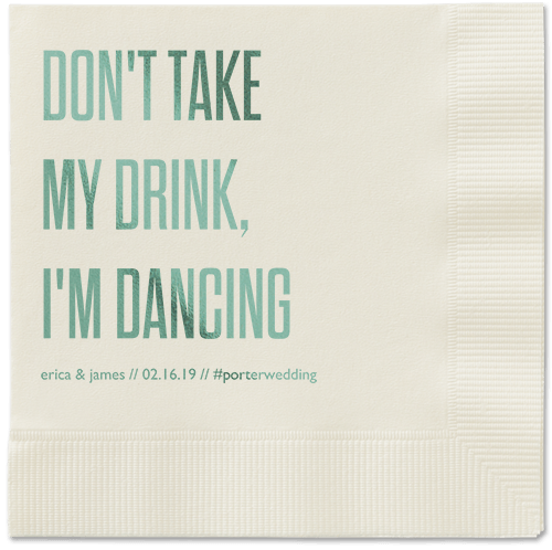 Pouring Love Napkins, Green, Ecru, Sage