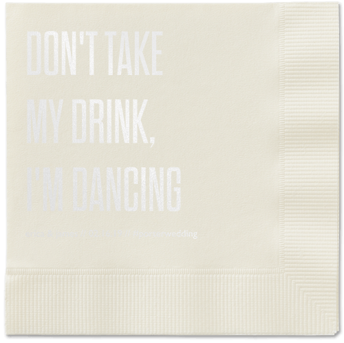 Pouring Love Napkins, White, Ecru, White